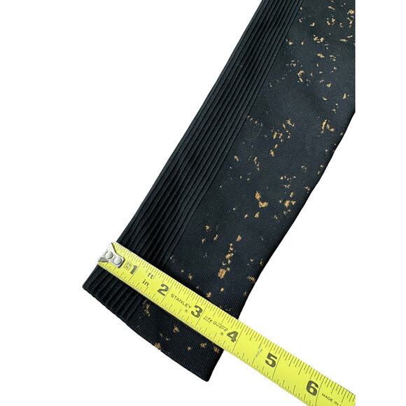 ECHT Divine Series Black/Gold Ribbed Leggings, Women's X-SMALL - Picture 7 of 8